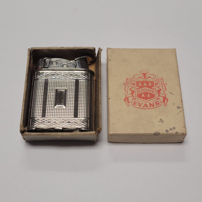 1950s Evans Art Deco Chrome Pocket Lighter