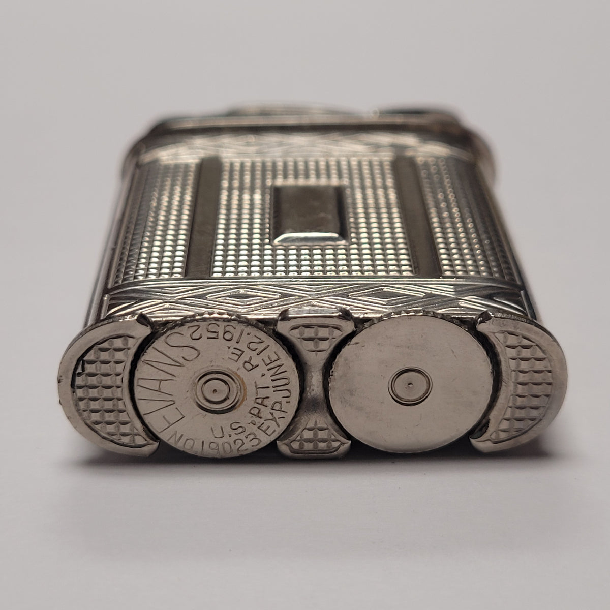 1950s Evans Art Deco Chrome Pocket Lighter