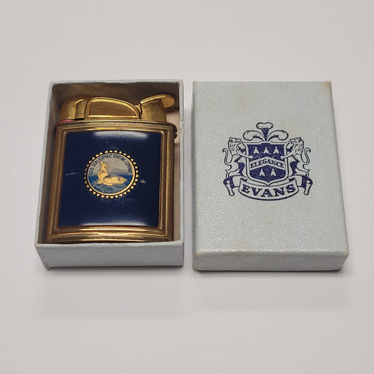 1950s Evans Banner Gold Seal Asphalt Roofing Company Pocket Lighter