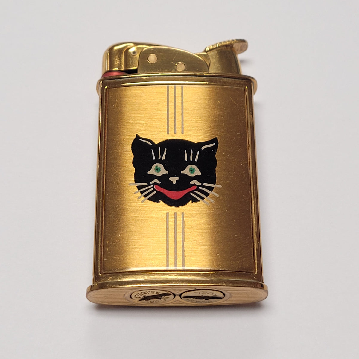 1950s Evans Supreme Black Cat Pocket Lighter