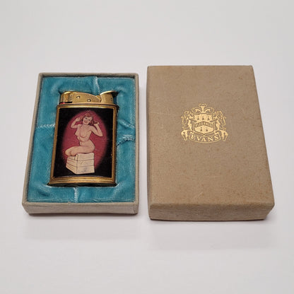 1950s Evans Supreme Nude Woman Pocket Lighter