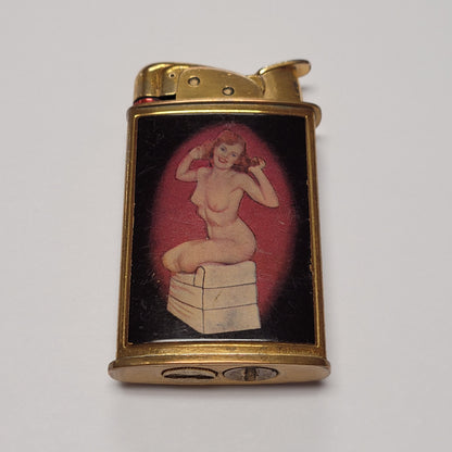 1950s Evans Supreme Nude Woman Pocket Lighter