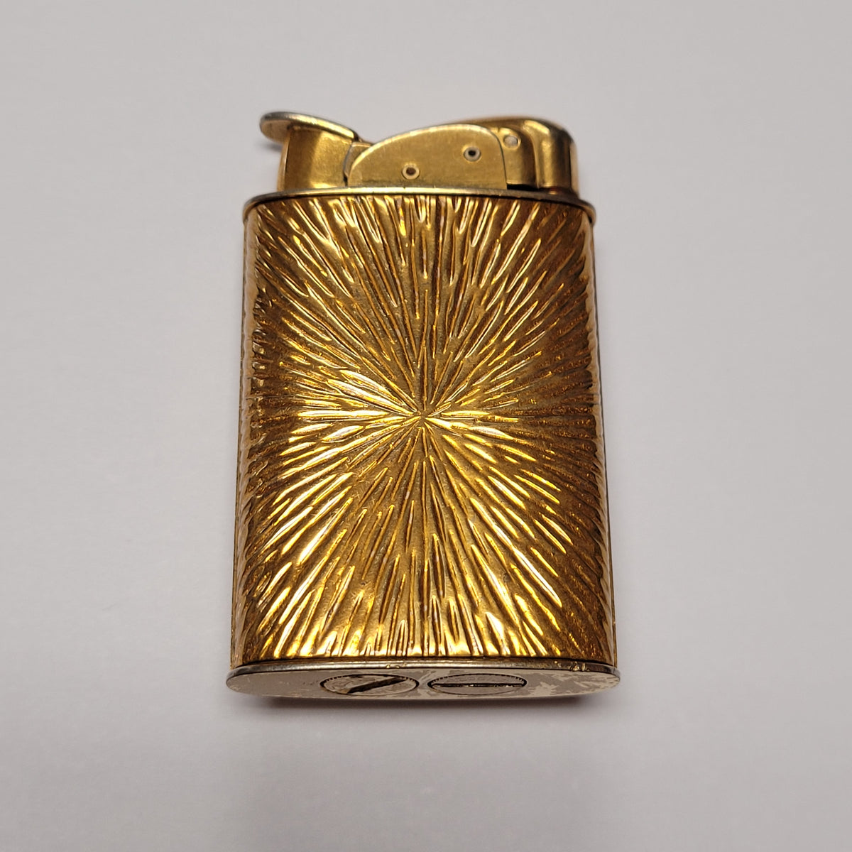 1950s Evans Supreme Sunburst Gold / Gems Pocket Lighter