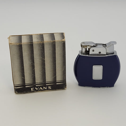 1950s Evans Trig-A-Lite Blue Enamel Pocket Lighter