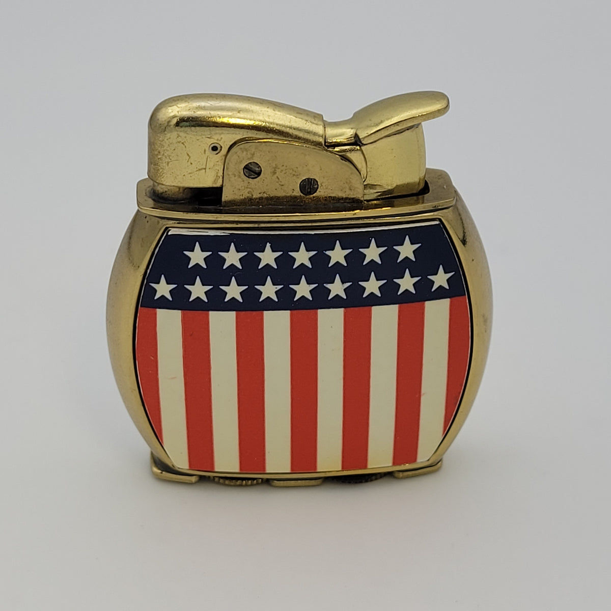 1950s Evans Kingston USA Flag Pocket Lighter