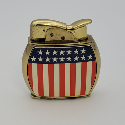 1950s Evans Kingston USA Flag Pocket Lighter