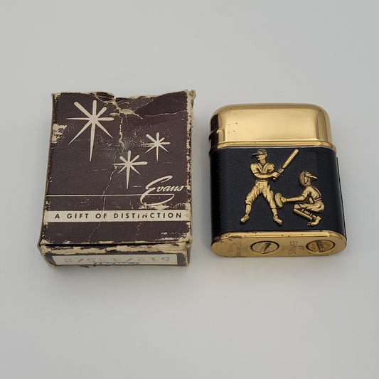 1950s Evans Breeze-King Baseball Pocket Lighter