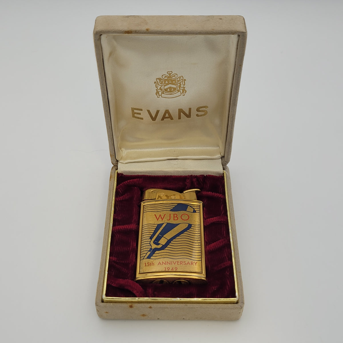 1950s Evans Supreme WJBO Radio Station Pocket Lighter