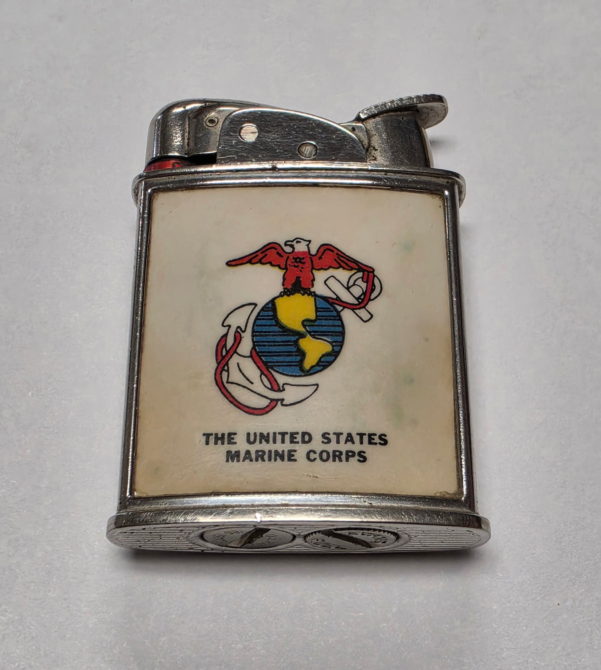 1950s Evans Banner United States Marine Corps Pocket Lighter