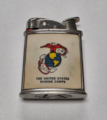 1950s Evans Banner United States Marine Corps Pocket Lighter
