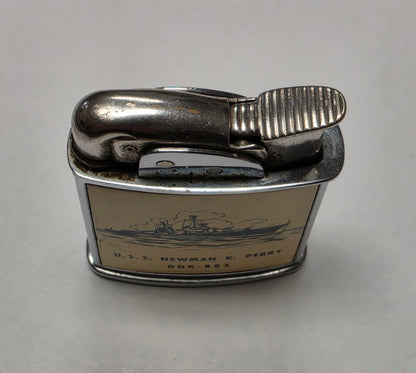 1950s Evans Banner U.S.S. Newman K. Perry Military Pocket Lighter