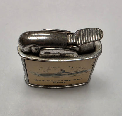 1950s Evans Banner U.S.S. Philippine Sea Military Pocket Lighter