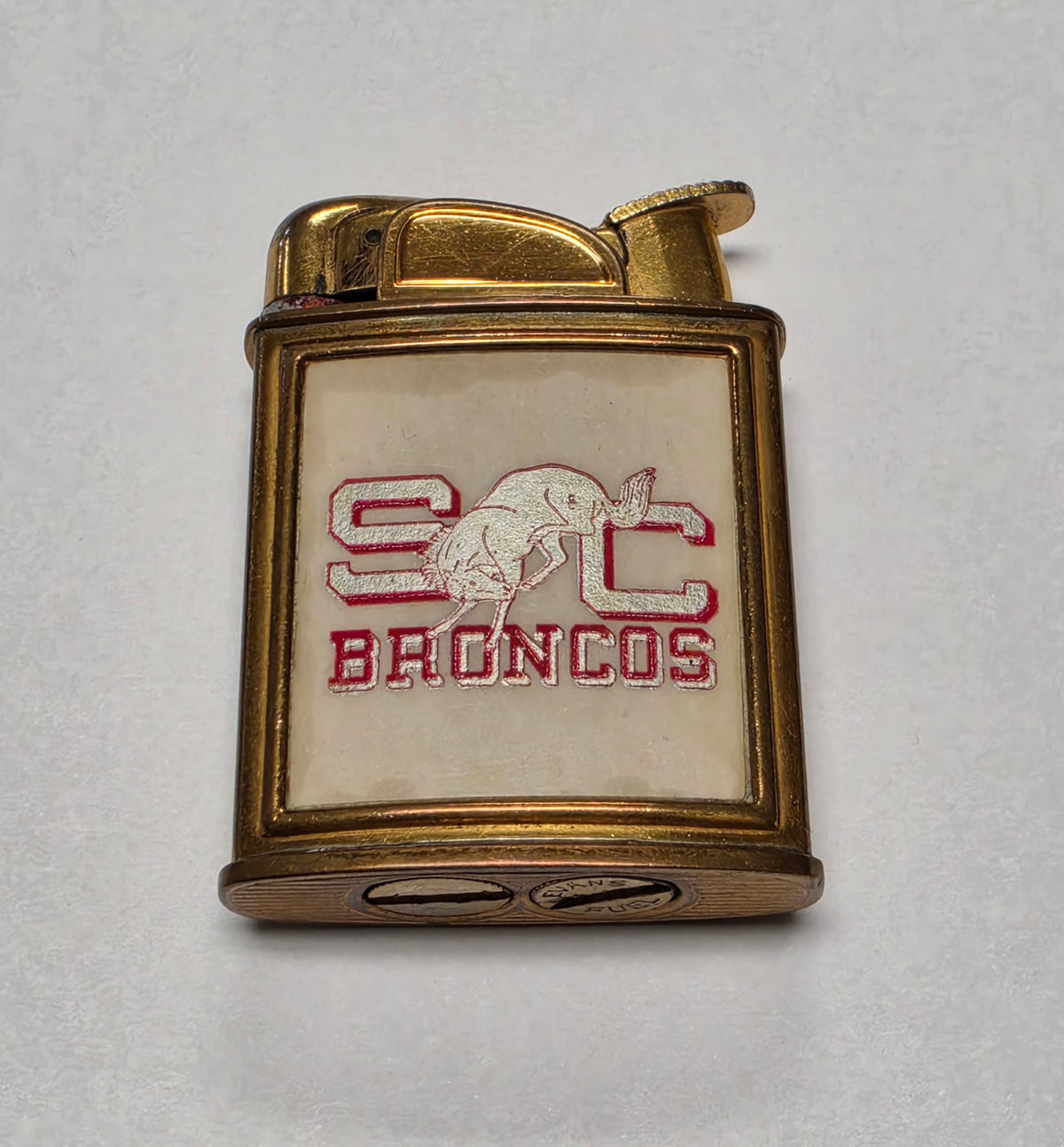 1950s Evans Banner Santa Clara Broncos Pocket Lighter
