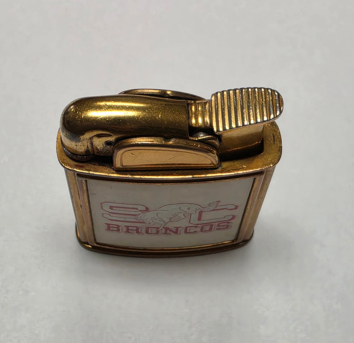 1950s Evans Banner Santa Clara Broncos Pocket Lighter