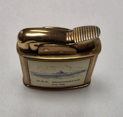 1950s Evans Banner U.S.S. Shangri-La Military Pocket Lighter
