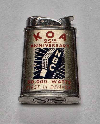 1950s Evans Supreme KOA Denver Radio Station Pocket Lighter