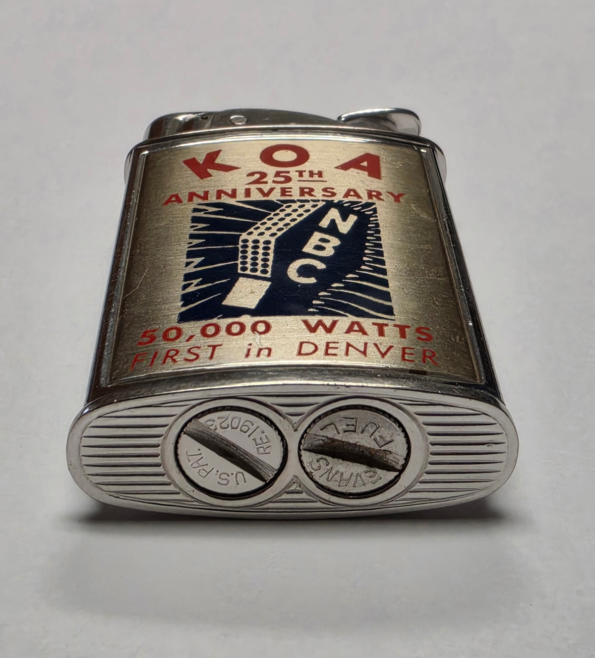 1950s Evans Supreme KOA Denver Radio Station Pocket Lighter