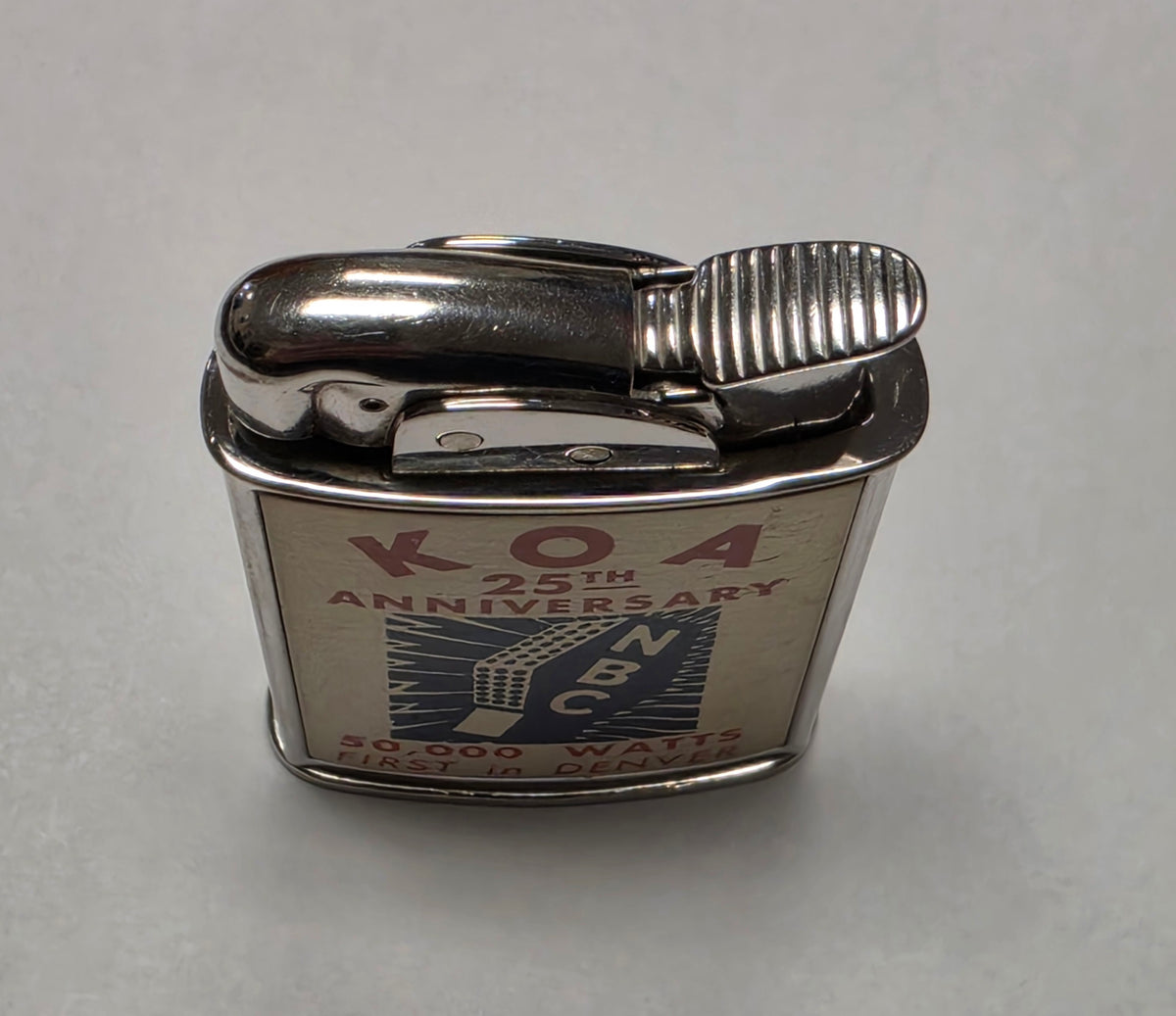 1950s Evans Supreme KOA Denver Radio Station Pocket Lighter