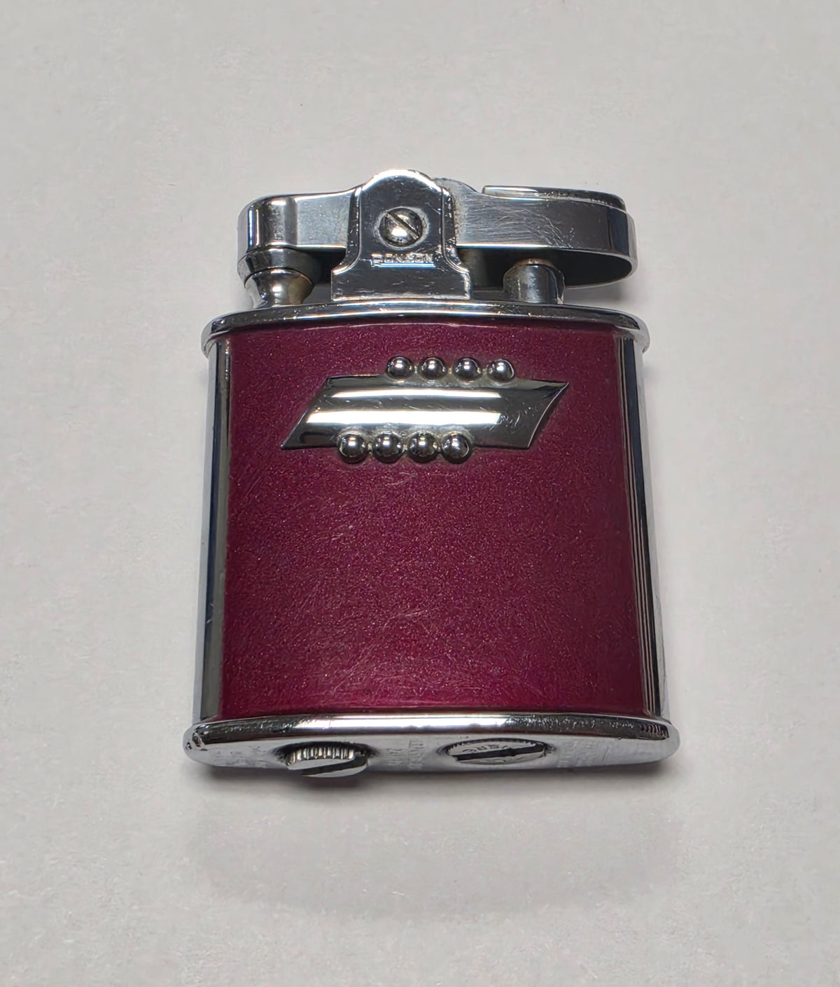 1930s Ronson Princess Maroon Enamel Lighter