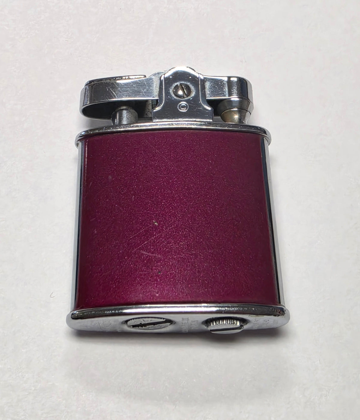 1930s Ronson Princess Maroon Enamel Lighter