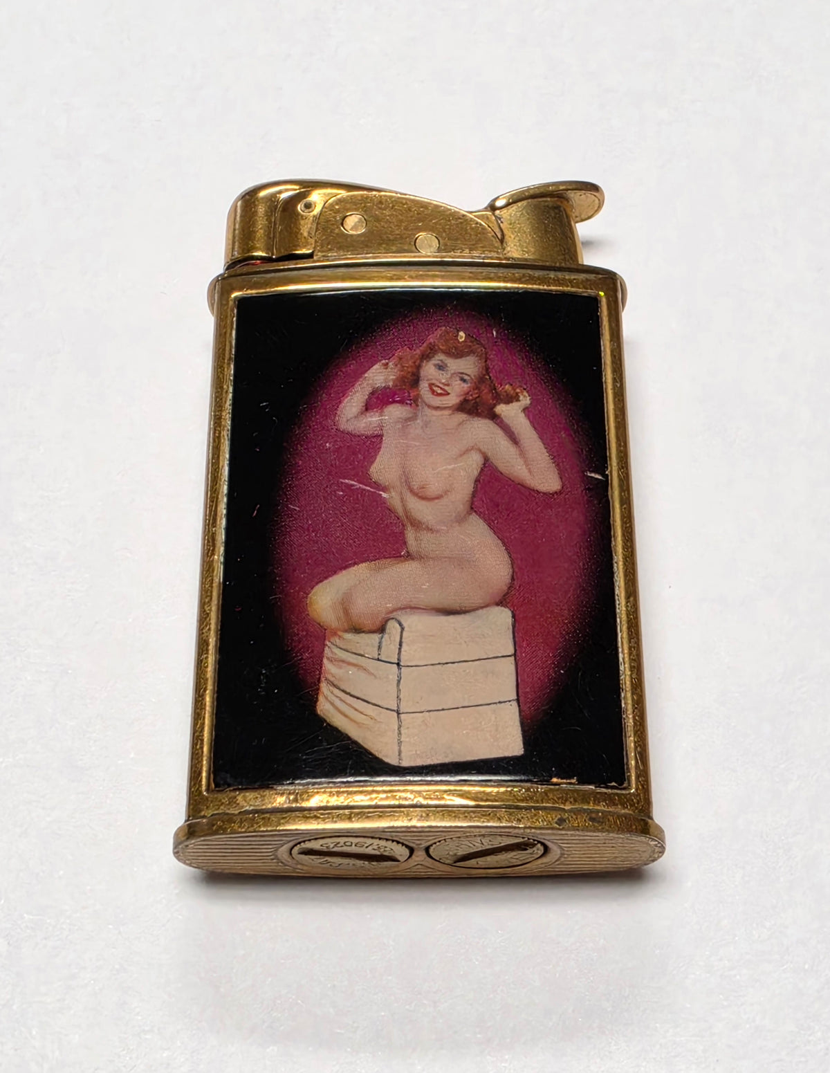 1950s Evans Supreme Nude Woman Pocket Lighter