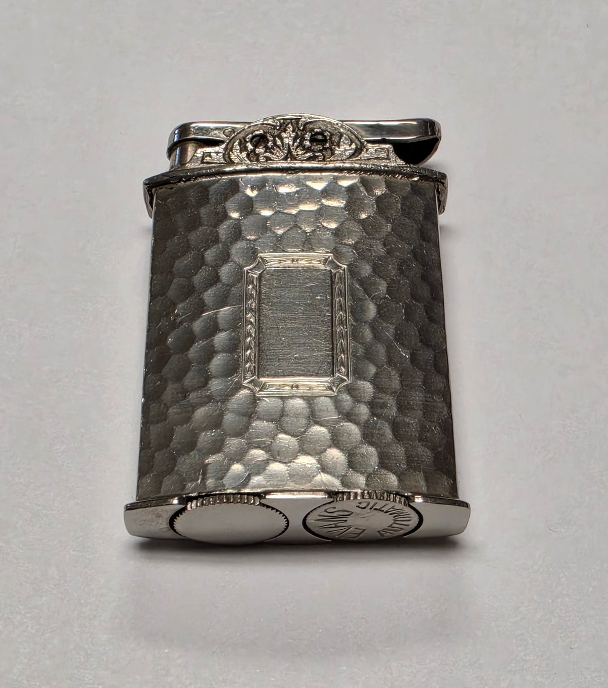 1940s Evans Automatic Hammered Pocket Lighter