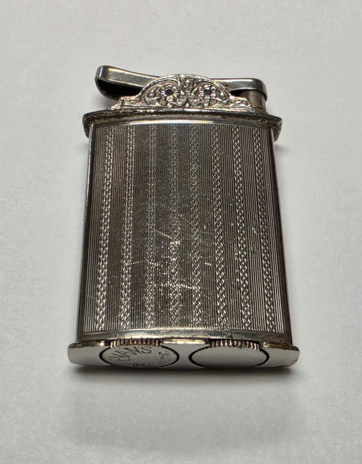 1940s Evans Automatic Art Deco Pocket Lighter