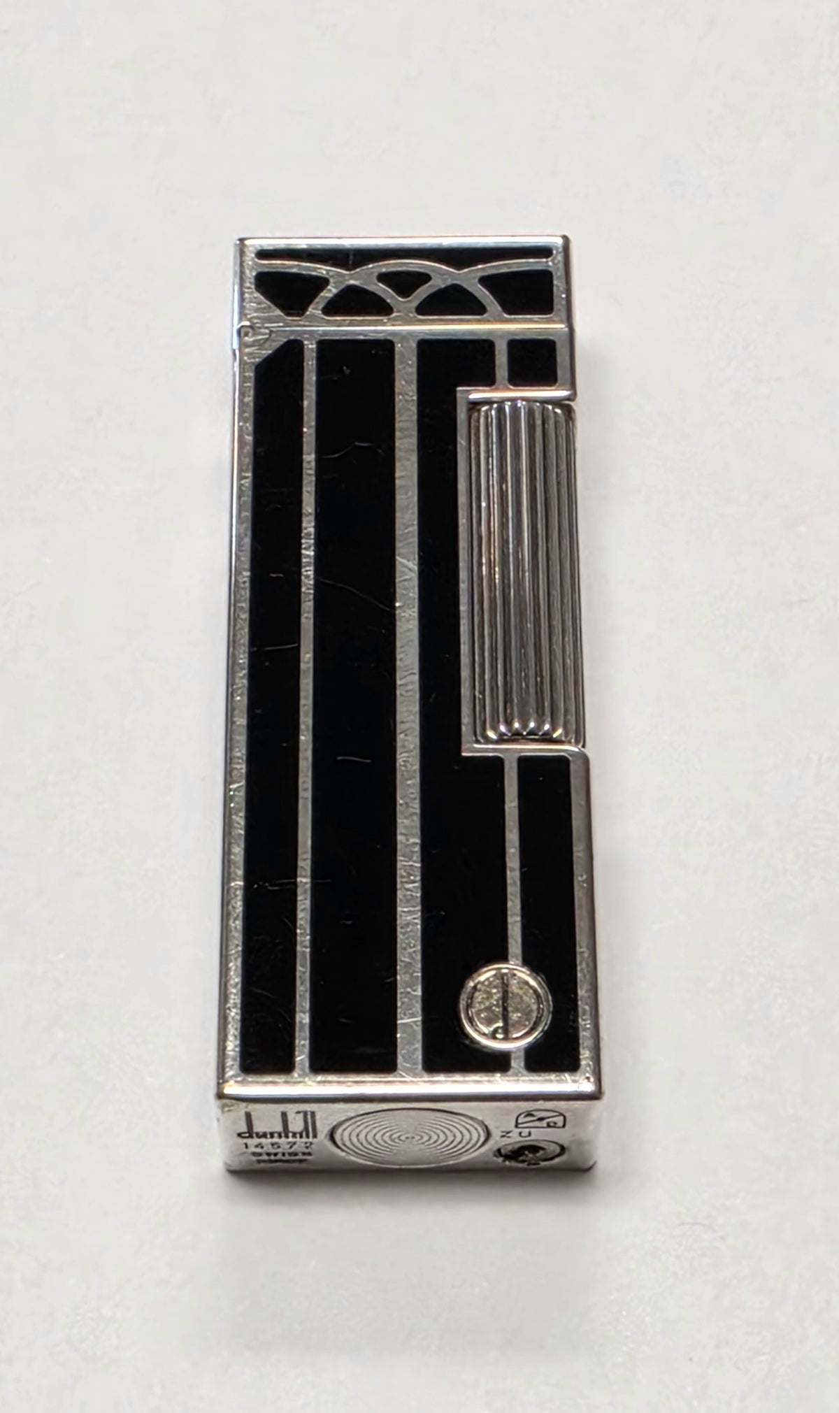 Alfred Dunhill Rollagas Art Deco Black Lacquer Lighter