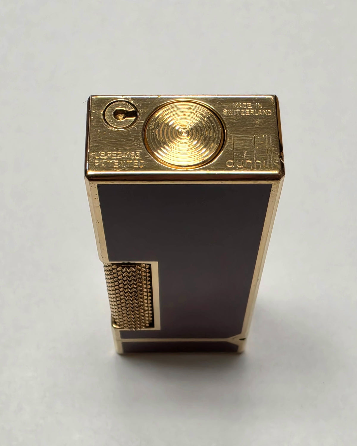 Alfred Dunhill Rollagas Gold Plated & Red Lacquer Lighter
