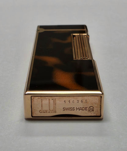 Alfred Dunhill Gemline Gold Plated Tortoise Lacquer Lighter