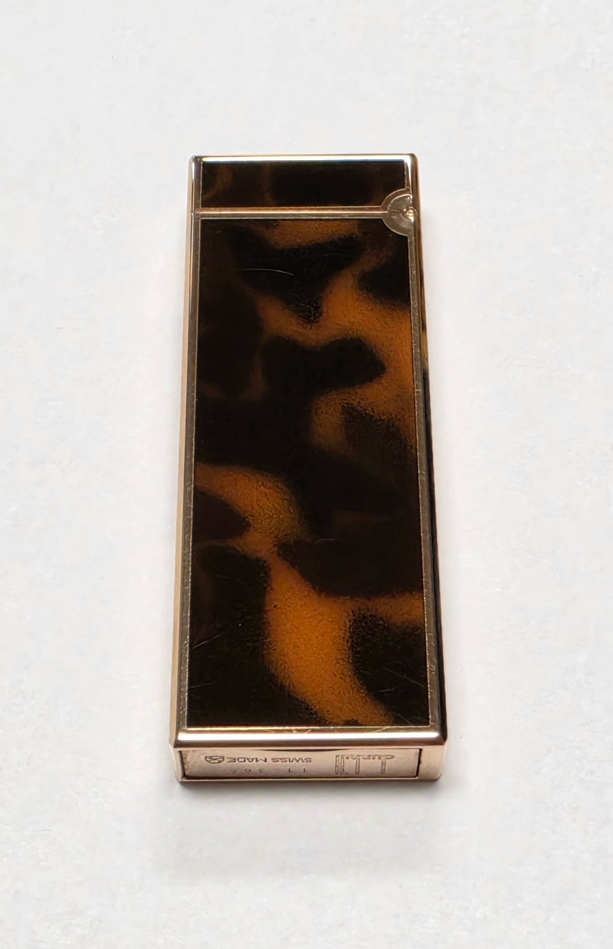 Alfred Dunhill Gemline Gold Plated Tortoise Lacquer Lighter