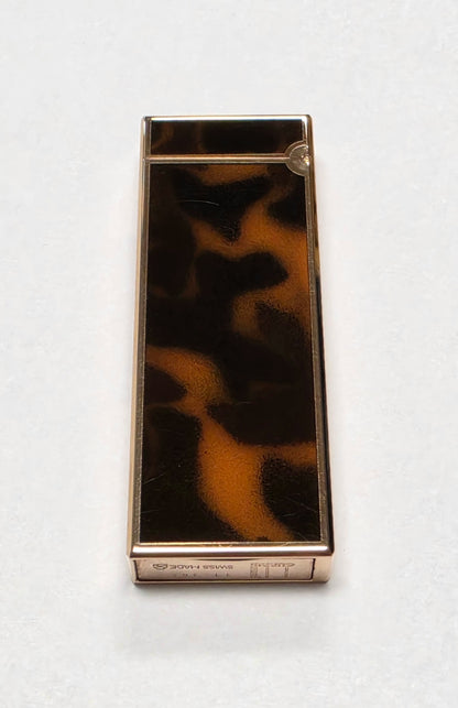 Alfred Dunhill Gemline Gold Plated Tortoise Lacquer Lighter