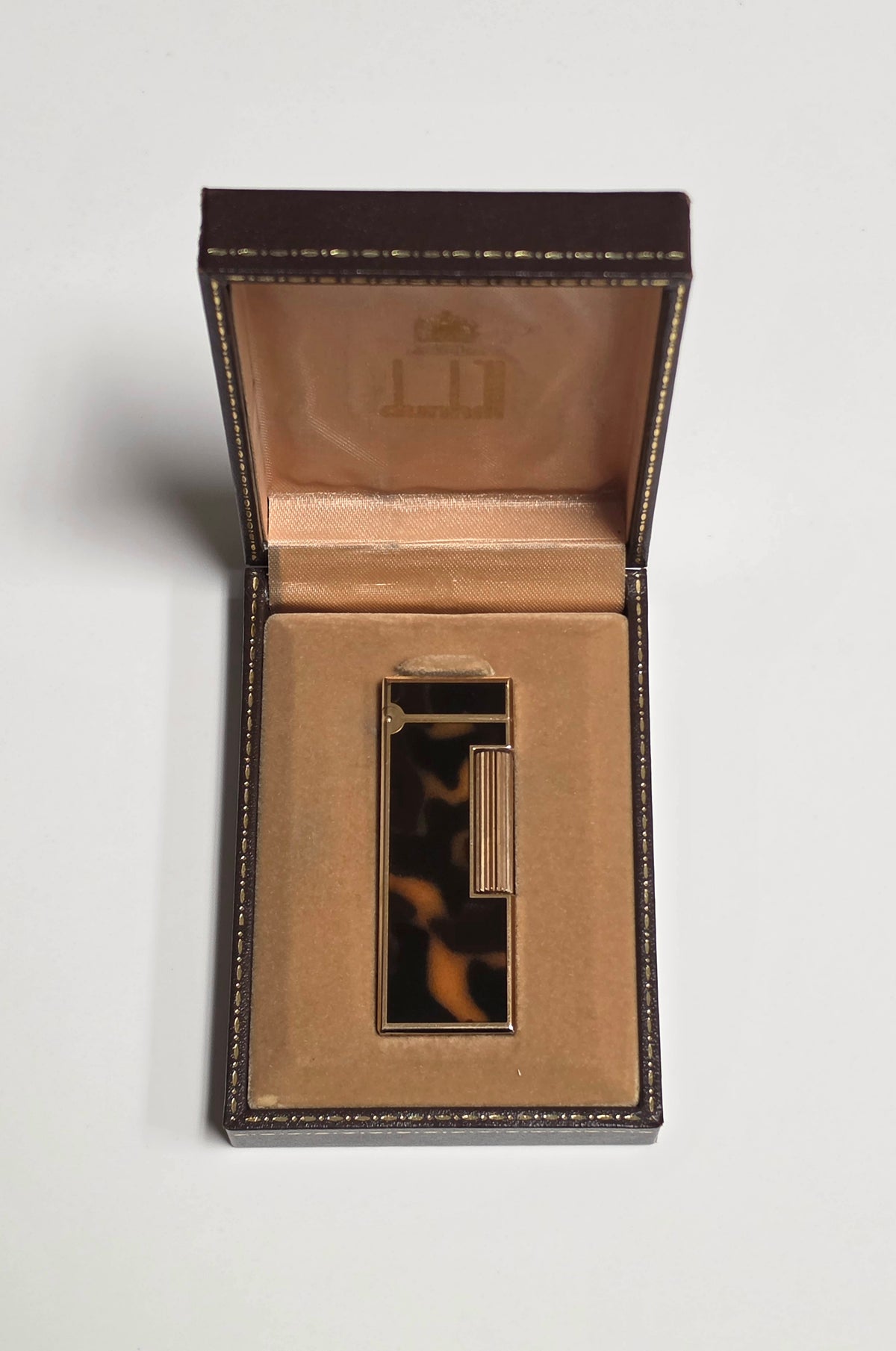 Alfred Dunhill Gemline Gold Plated Tortoise Lacquer Lighter