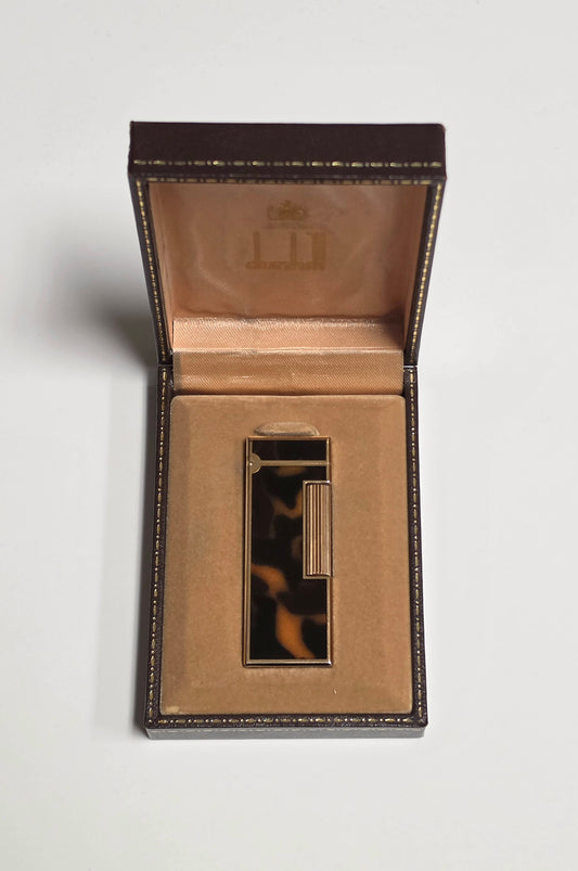 Alfred Dunhill Gemline Gold Plated Tortoise Lacquer Lighter