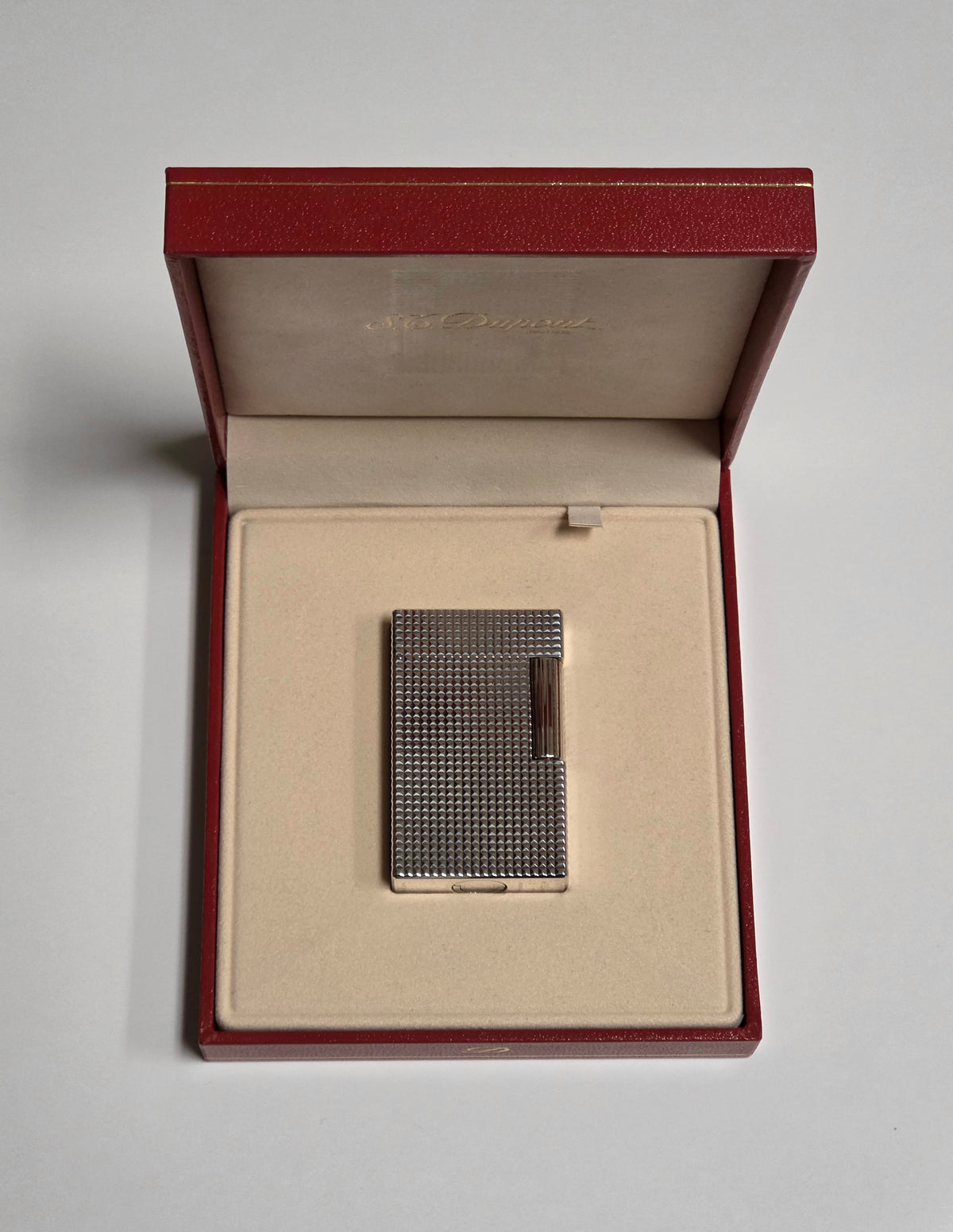 S.T. Dupont Ligne 1 Silver Plated & Hobnail Lighter