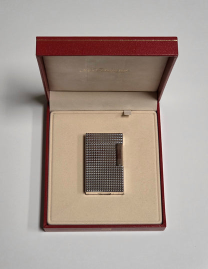 S.T. Dupont Ligne 1 Silver Plated & Hobnail Lighter