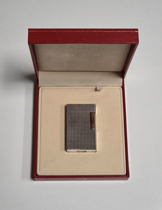 S.T. Dupont Ligne 1 Silver Plated & Hobnail Lighter