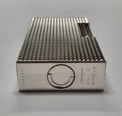 S.T. Dupont Ligne 1 Silver Plated & Hobnail Lighter