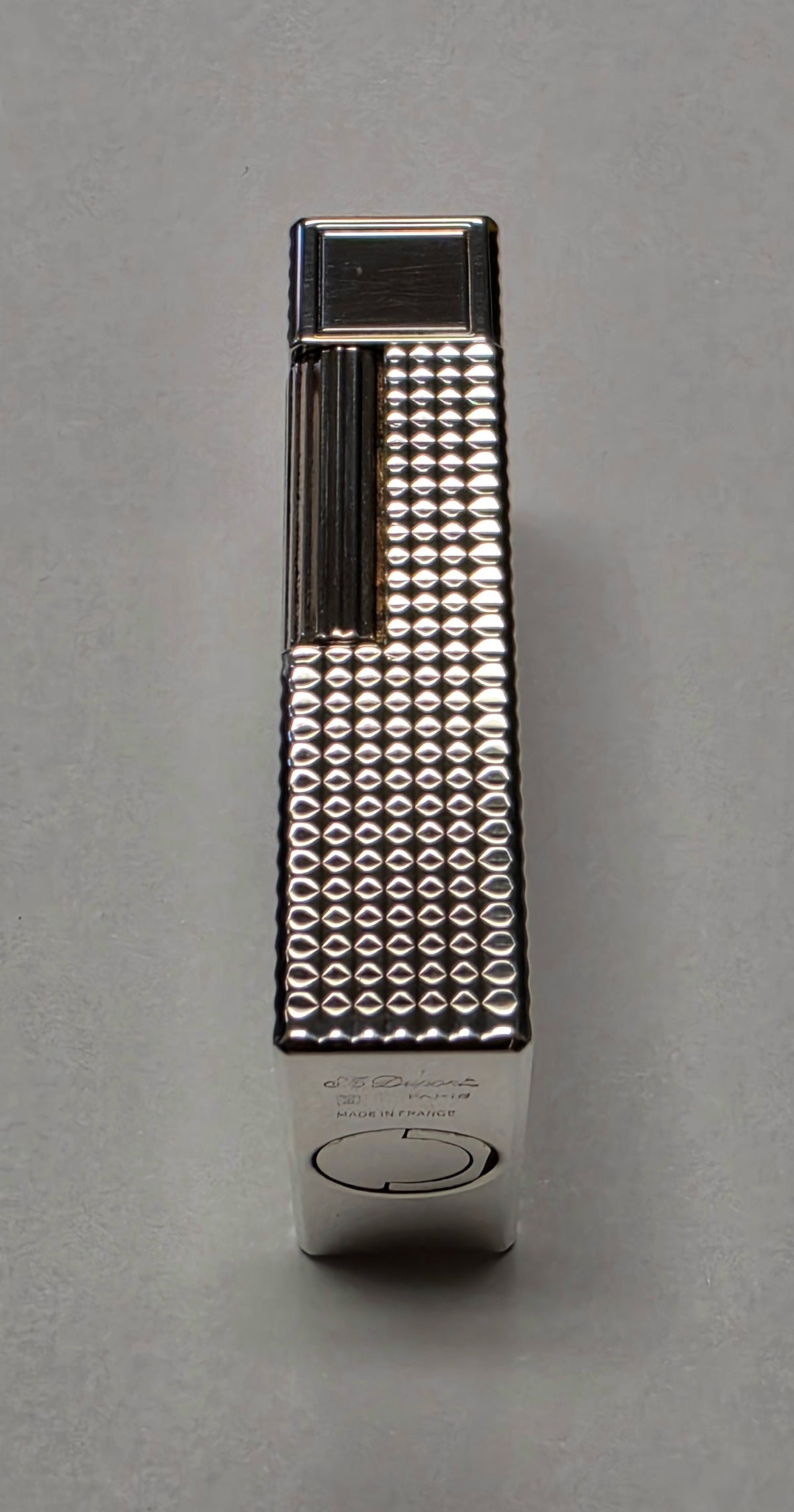S.T. Dupont Ligne 1 Silver Plated & Hobnail Lighter