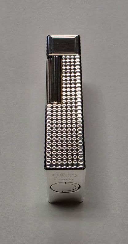 S.T. Dupont Ligne 1 Silver Plated & Hobnail Lighter