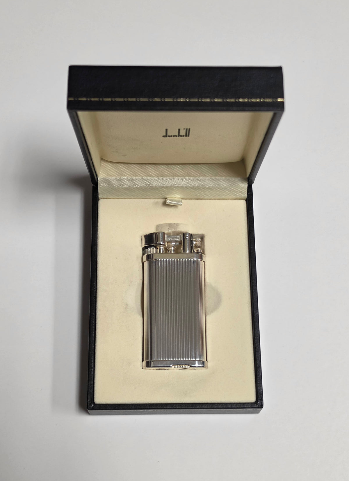 Alfred Dunhill Unique Silver Lines Lift Arm Lighter