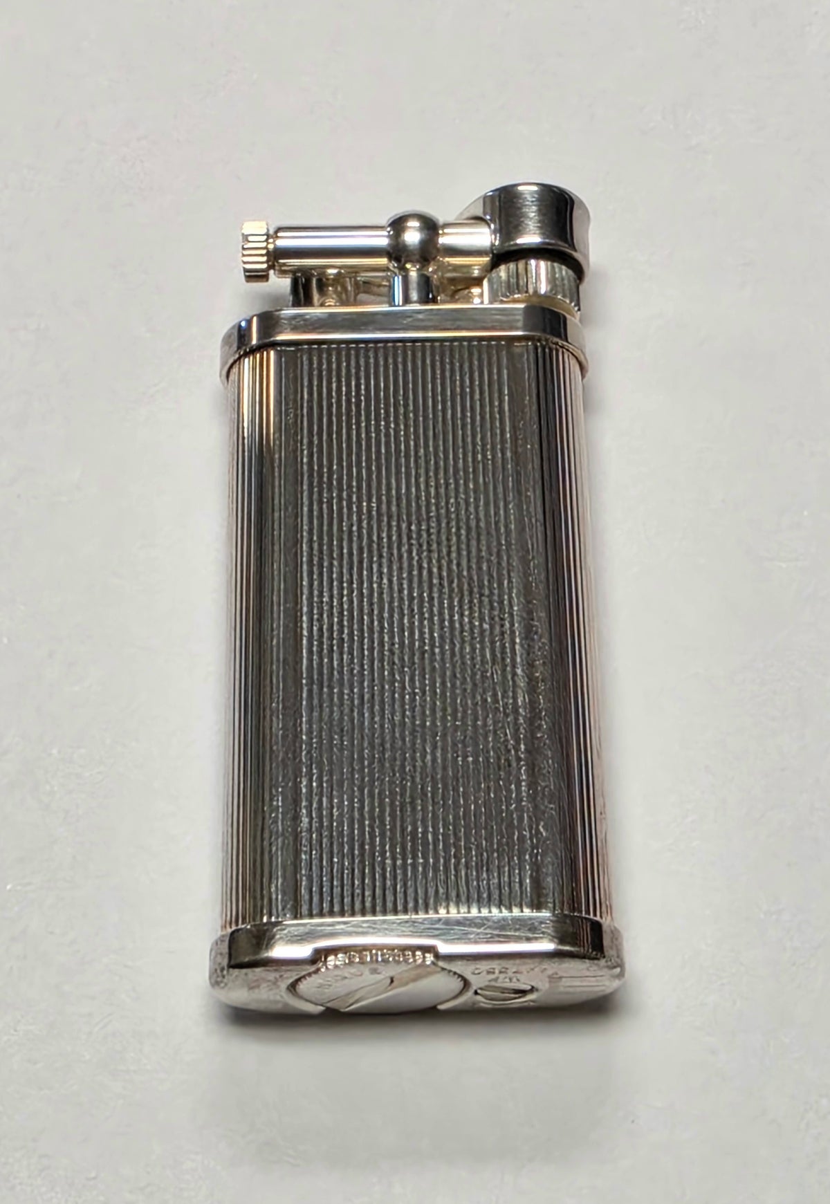 Alfred Dunhill Unique Silver Lines Lift Arm Lighter