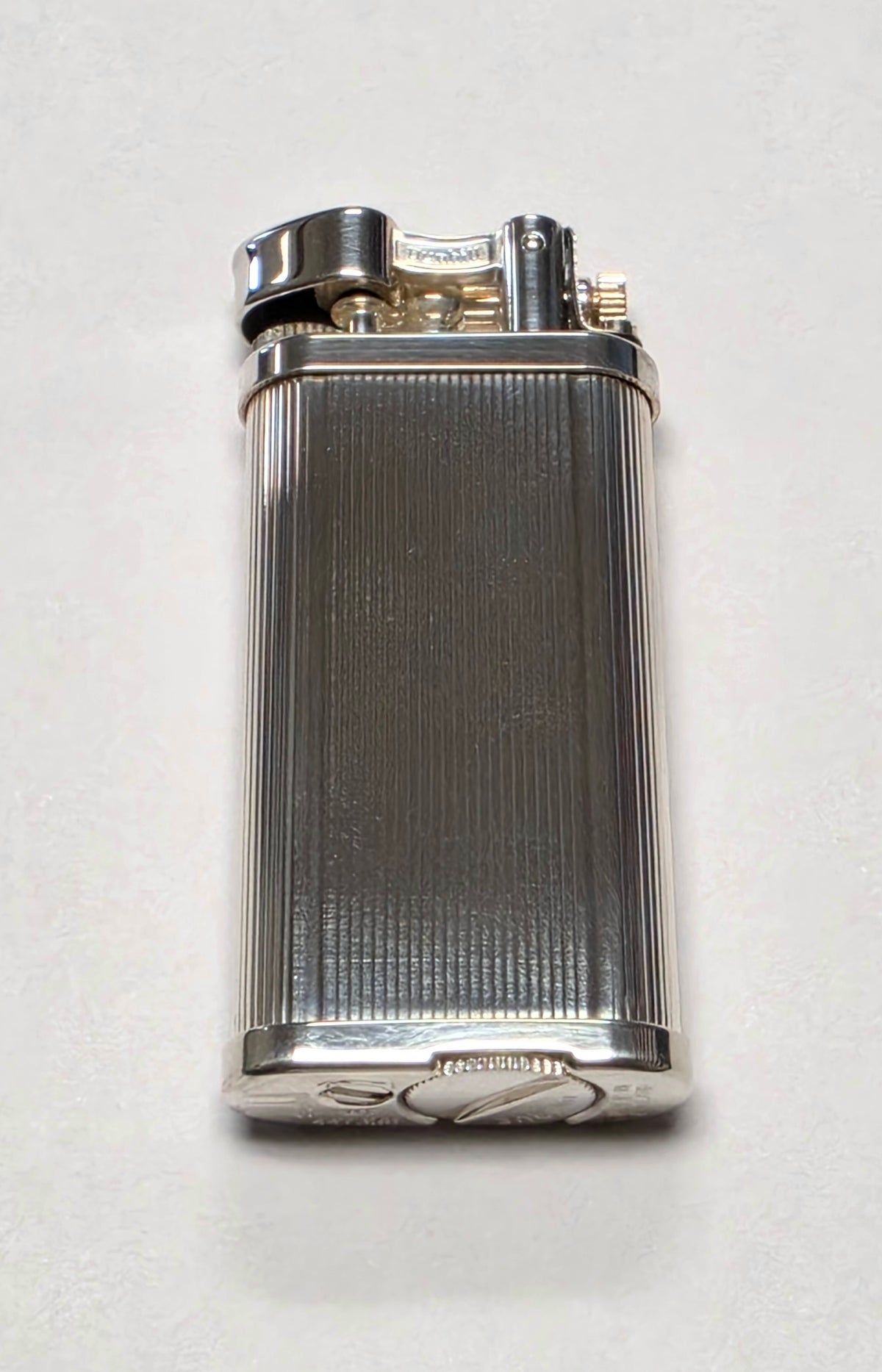 Alfred Dunhill Unique Silver Lines Lift Arm Lighter