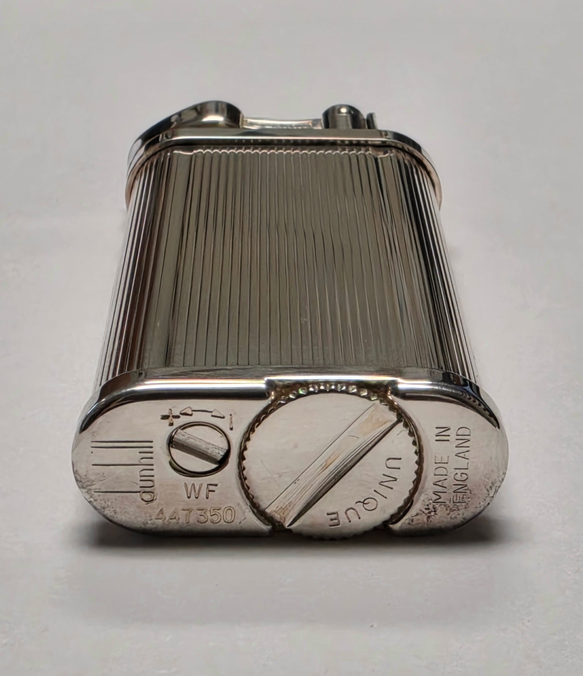 Alfred Dunhill Unique Silver Lines Lift Arm Lighter