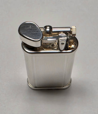 Alfred Dunhill Unique Silver Lines Lift Arm Lighter