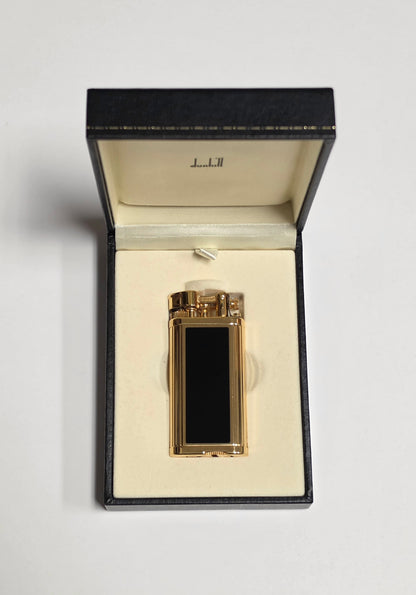 Alfred Dunhill Unique Gold & Black Lacquer Lift Arm Lighter