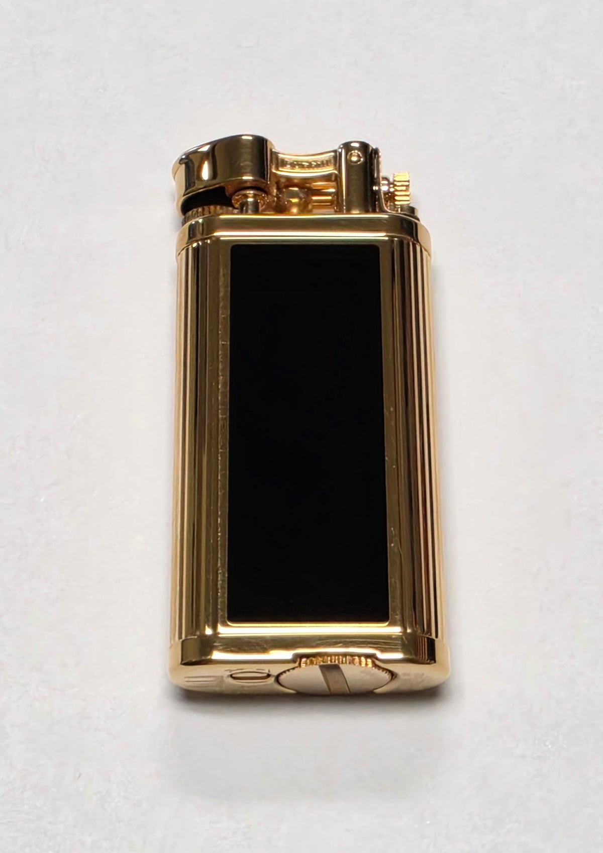 Alfred Dunhill Unique Gold & Black Lacquer Lift Arm Lighter