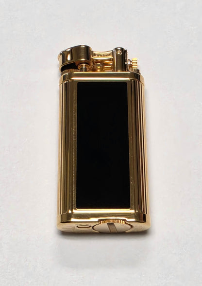 Alfred Dunhill Unique Gold & Black Lacquer Lift Arm Lighter