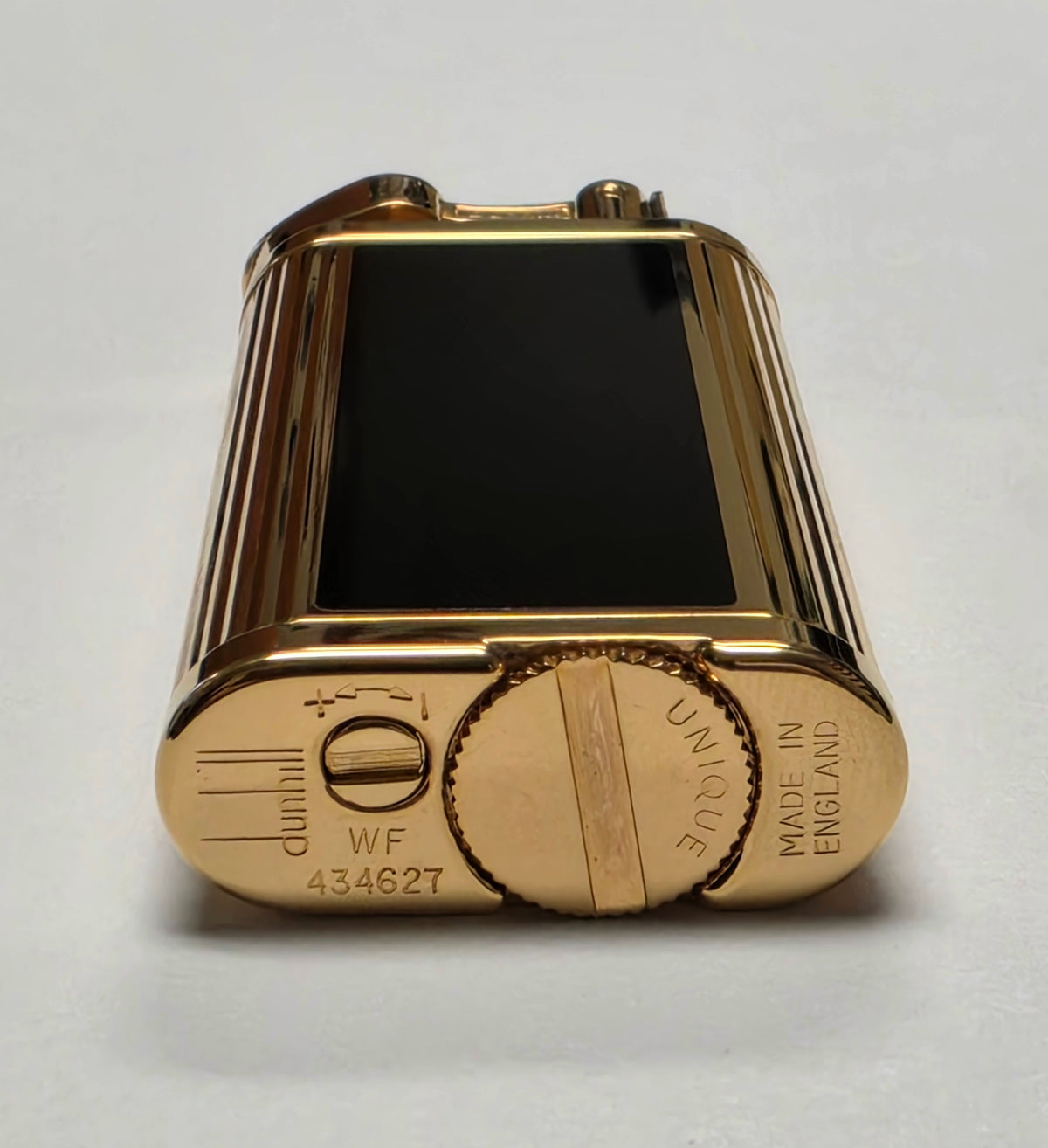 Alfred Dunhill Unique Gold & Black Lacquer Lift Arm Lighter