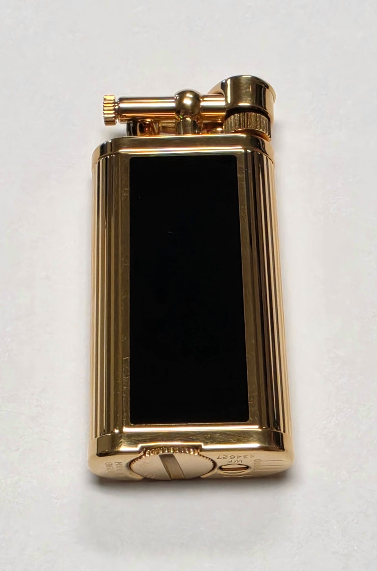 Alfred Dunhill Unique Gold & Black Lacquer Lift Arm Lighter